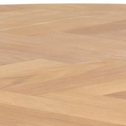 Eettafel Timor Visgraat MDF Naturel Ø120cm - Giga Living