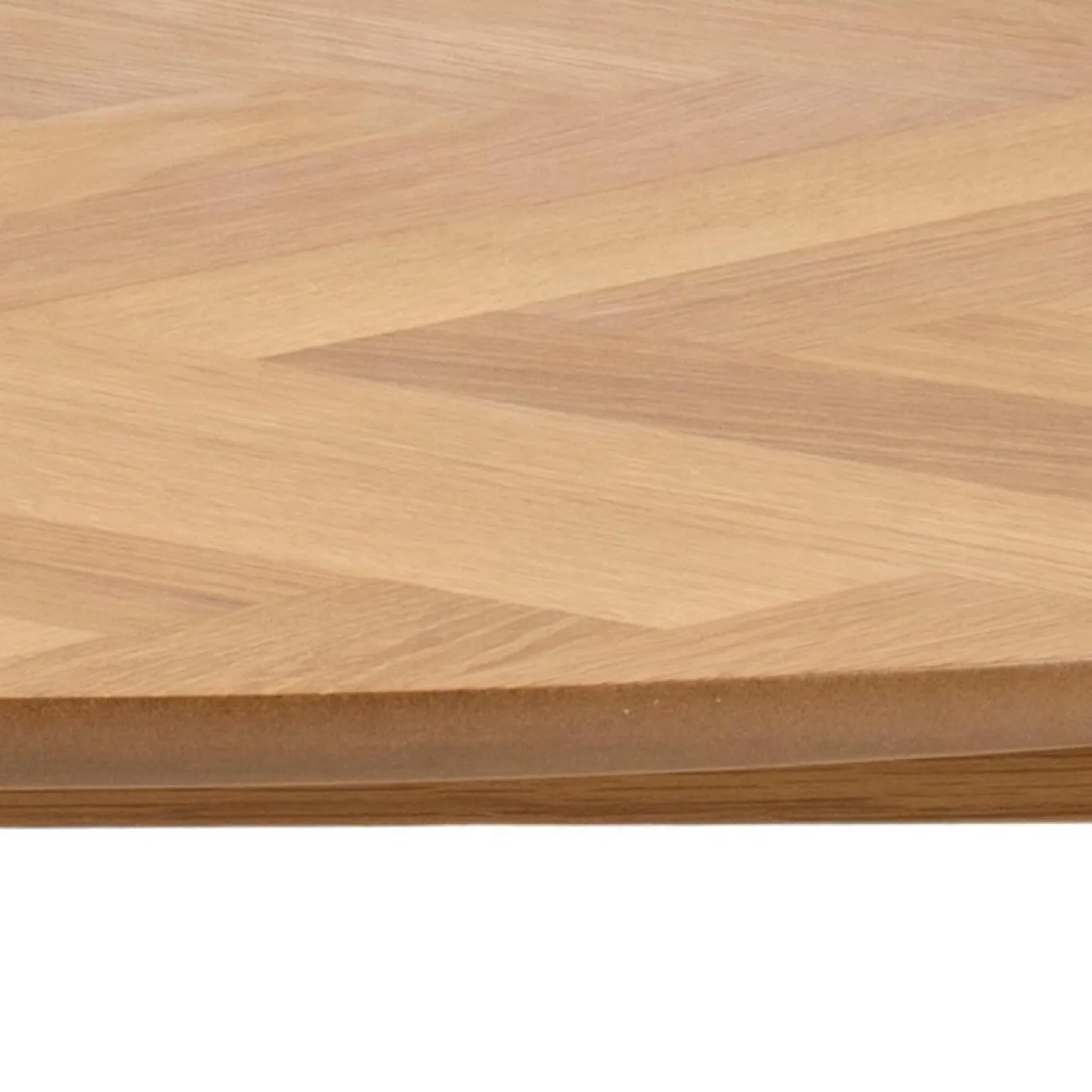 Eettafel Timor Visgraat MDF Naturel Ø120cm - Giga Living