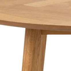 Eettafel Timor Visgraat MDF Naturel Ø120cm - Giga Living