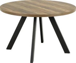 Eettafel Trelan Ø120cm Melamine Uitschuifbaar - Giga Living