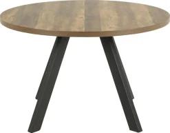 Eettafel Trelan Ø120cm Melamine Uitschuifbaar - Giga Living