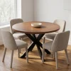 Eettafel Vancouver Walnoot Rond 120cm - Giga Meubel