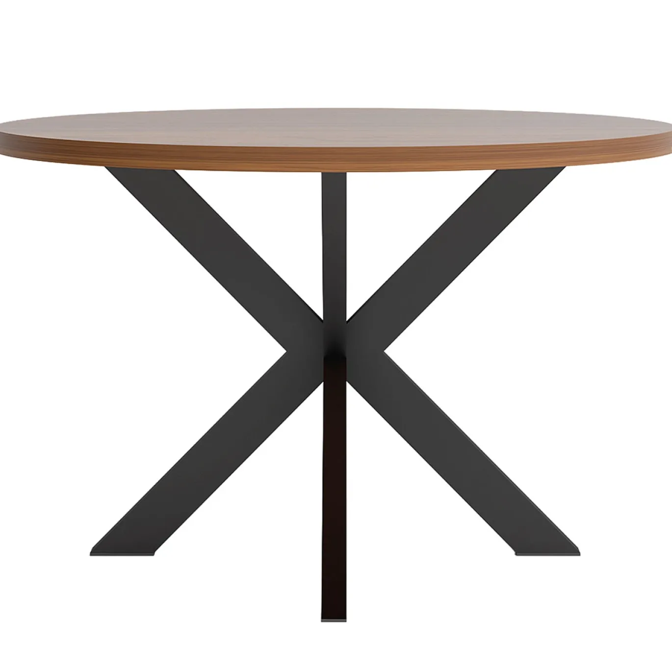 Eettafel Vancouver Walnoot Rond 120cm - Giga Meubel
