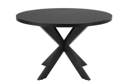 Eettafel Vancouver Zwart Eiken Rond 120cm - Giga Meubel