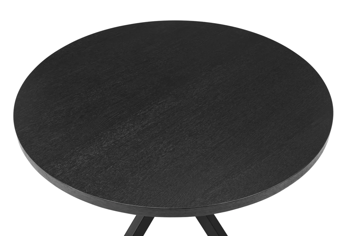 Eettafel Vancouver Zwart Eiken Rond 120cm - Giga Meubel