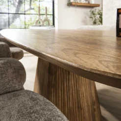 Eettafel Wave Centrale Poot Mangohout 215cm - Giga Meubel
