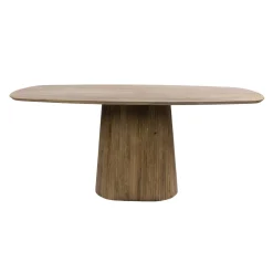 Eettafel Wave Centro Deens Ovaal 180cm Massief Mango Zand - Giga Meubel