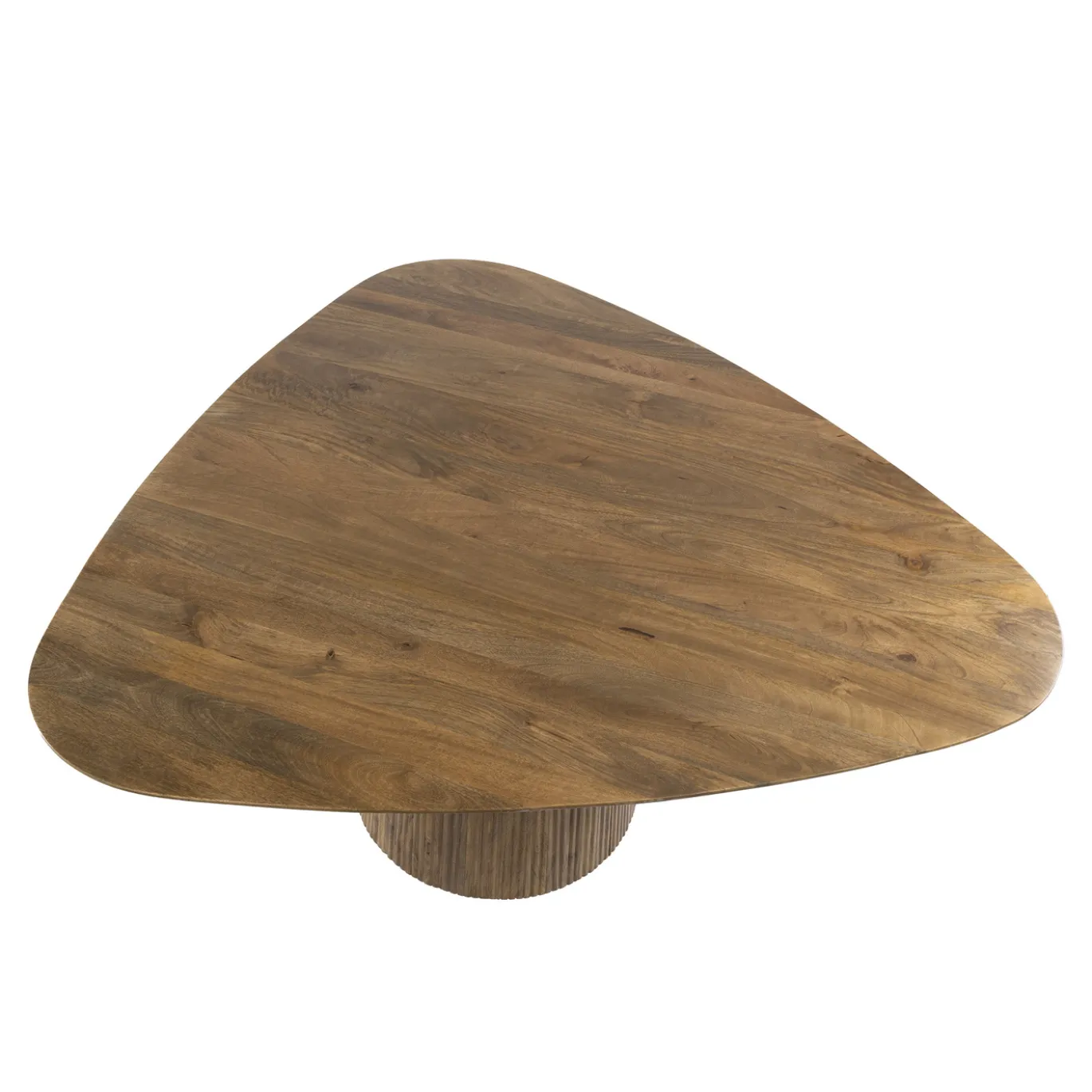 Eettafel Wave Centro Driehoekig 150cm Massief Mango Zand - Giga Meubel
