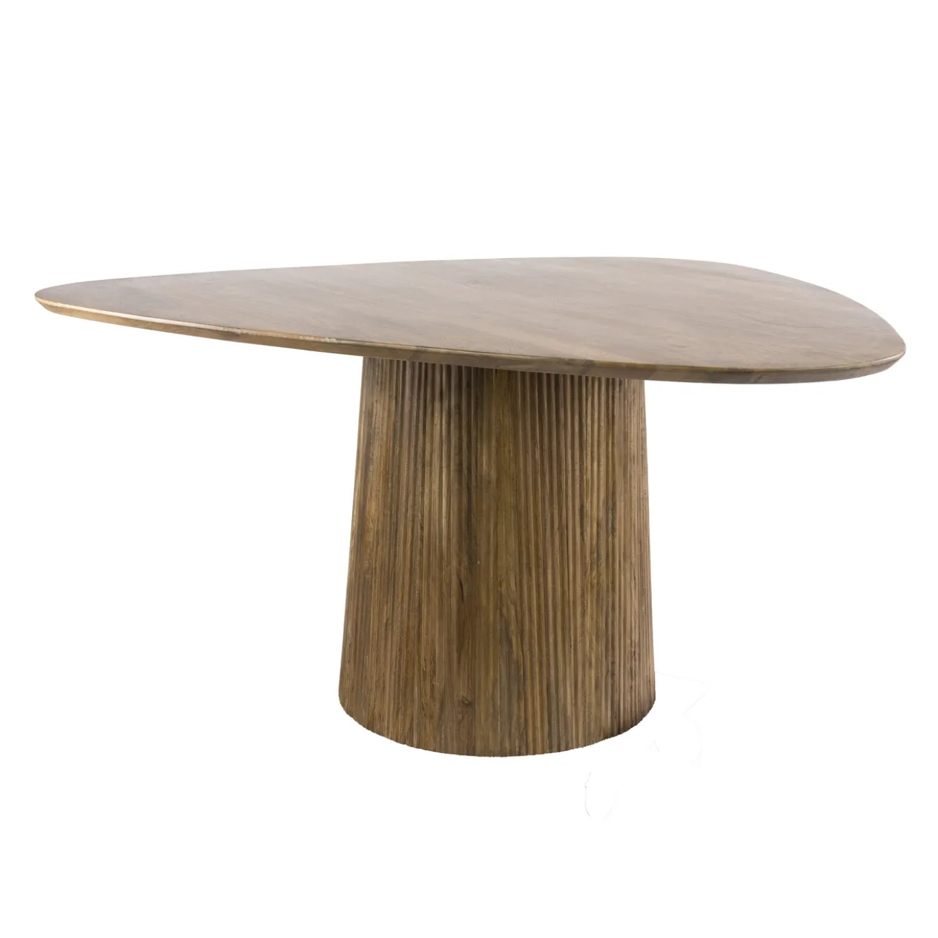 Eettafel Wave Centro Driehoekig 150cm Massief Mango Zand - Giga Meubel