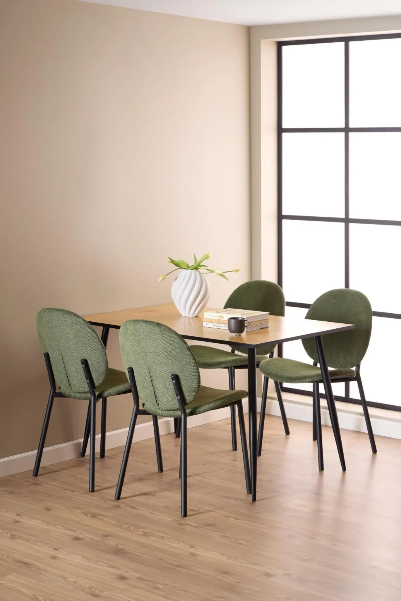 Eettafel Willy Melamine Wild Eiken 120cm - Giga Living