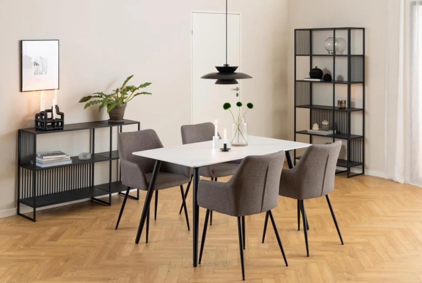 Eettafel Wiska Keramiek Wit Unico 140cm - Giga Living