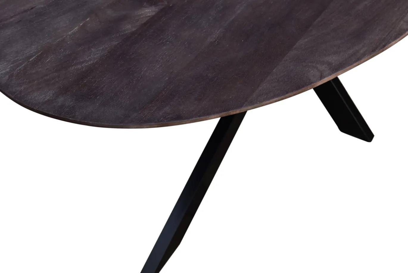 Eettafel Ziggy Bruin Ovaal 200cm Spinpoot - Giga Meubel