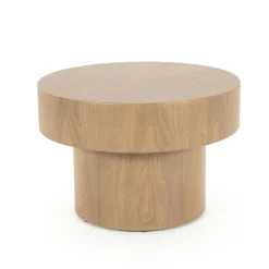 Eleonora Bijzettafel Bobbie Rond Lichtbruin