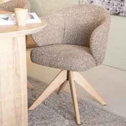 Eleonora Eetkamerstoel Connor Beige/Naturel Donna