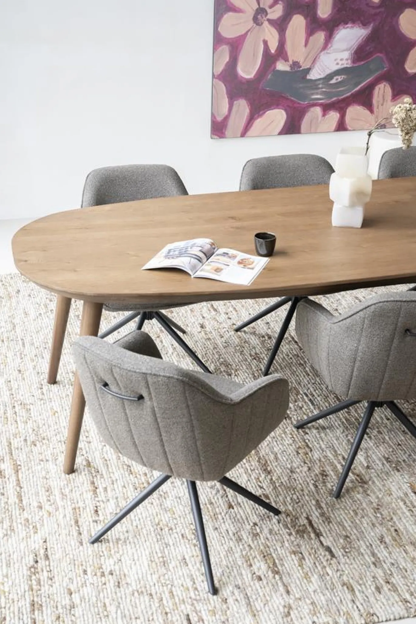Eleonora Eettafel Elijah 260x100cm Eiken Bruin