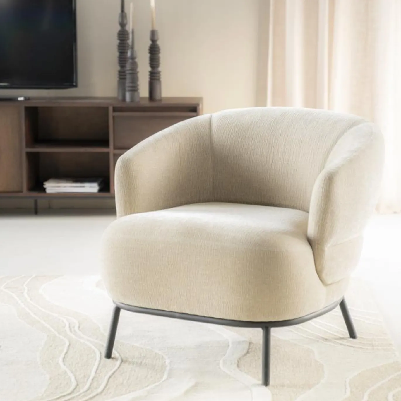 Eleonora Fauteuil David Taupe Safari