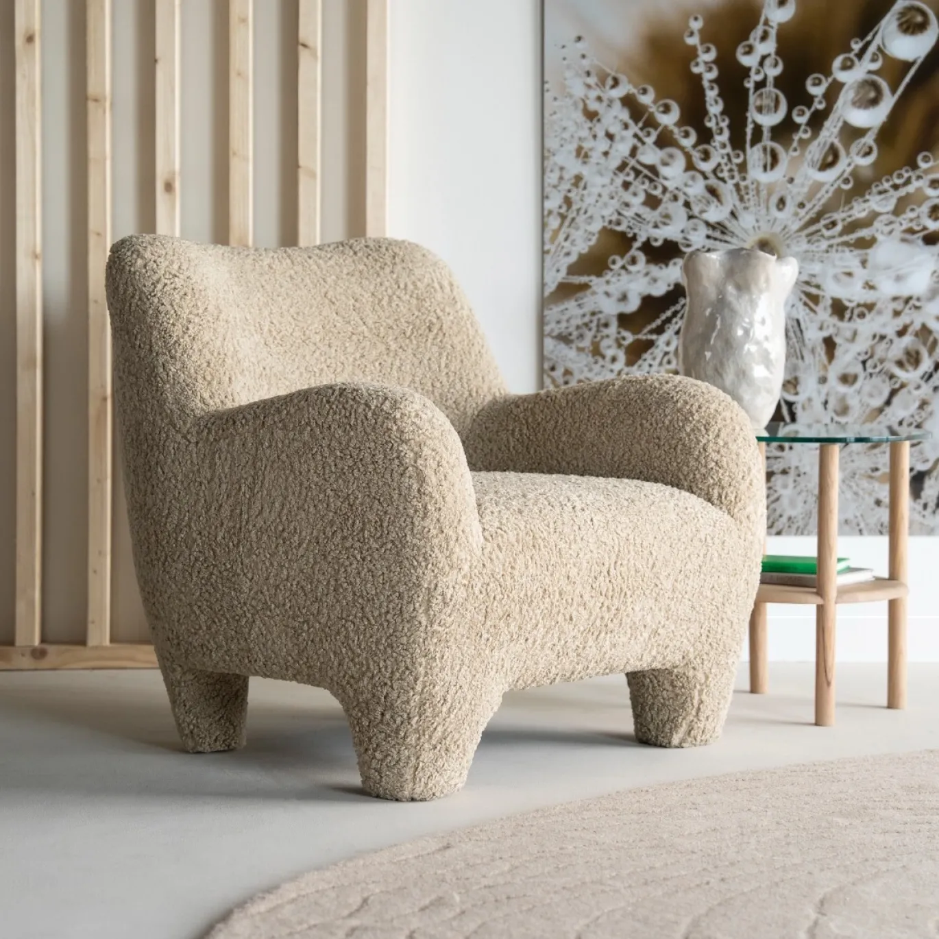 Eleonora Fauteuil Shaun Taupe Sheep