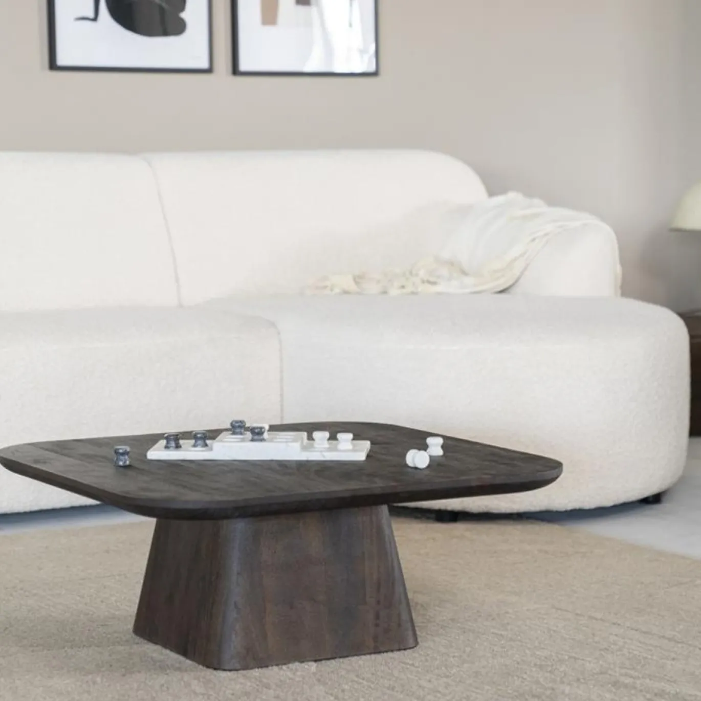 Eleonora Salontafel Aron Vierkant 80x80 Bruin