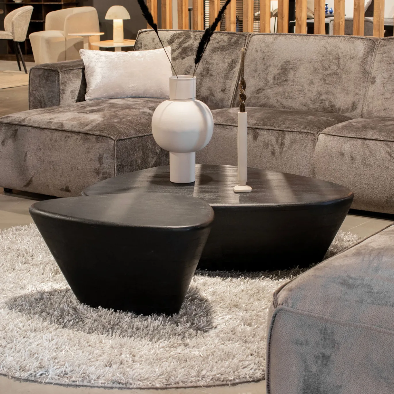 Eleonora Salontafel Mila 70x53x35cm Zwart