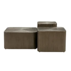 Eleonora Salontafel Silva Set van 3 Donkerbruin