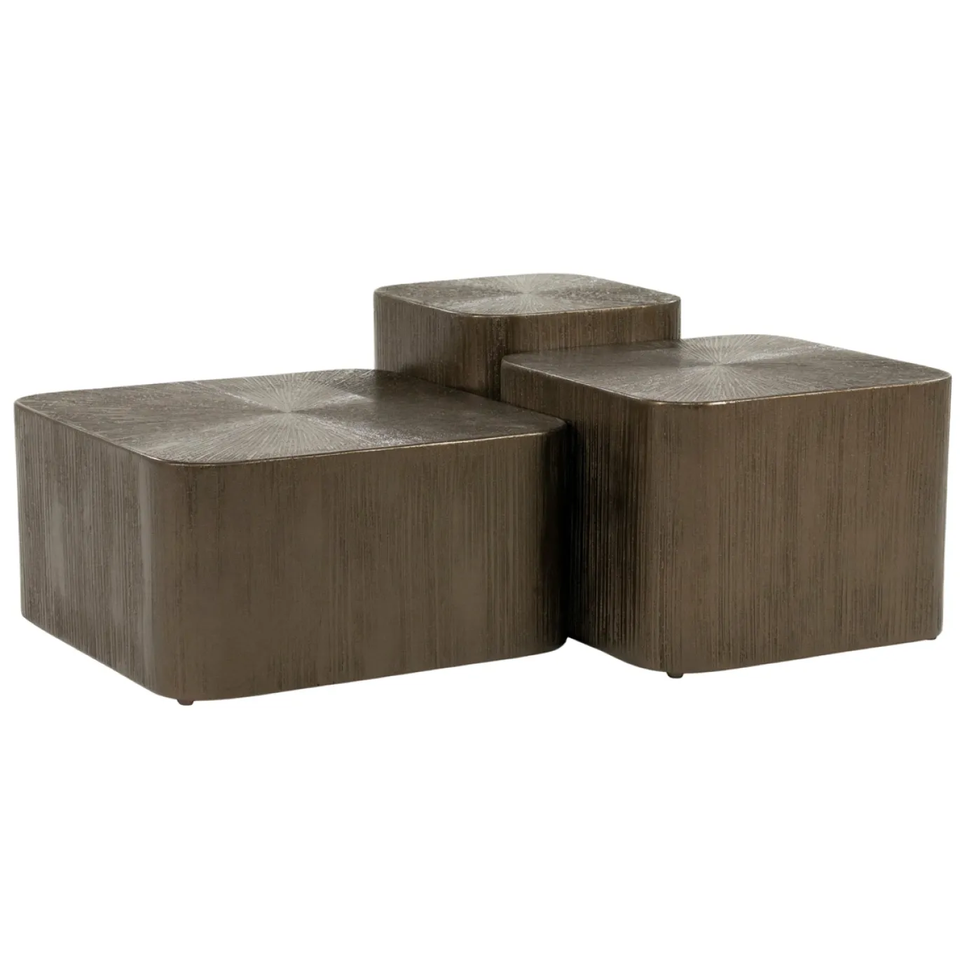 Eleonora Salontafel Silva Set van 3 Donkerbruin