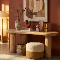 Eleonora Sidetable Nigel 180x55cm Naturel
