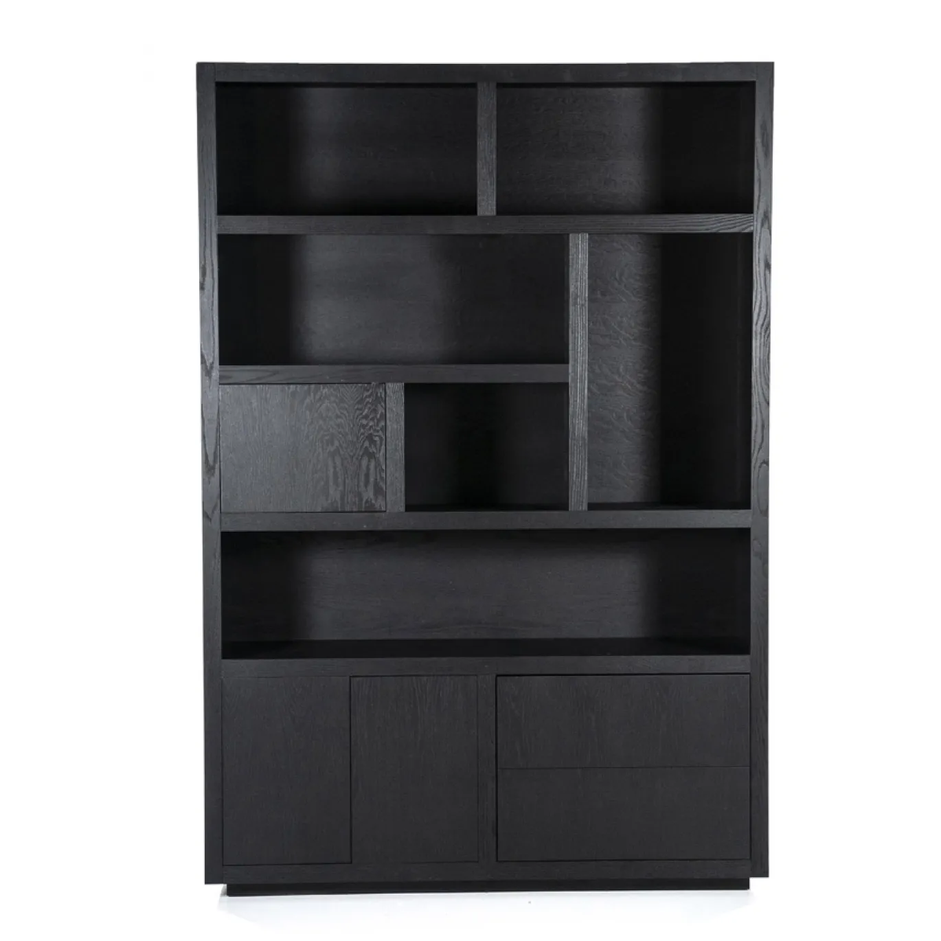 Eleonora Wandkast Helsinki Zwart 150x220cm 2-delig 3-deurs 2 laden
