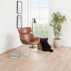 Fauteuil Bjorli Brandy Pu Vintage/Chrome - Giga Living