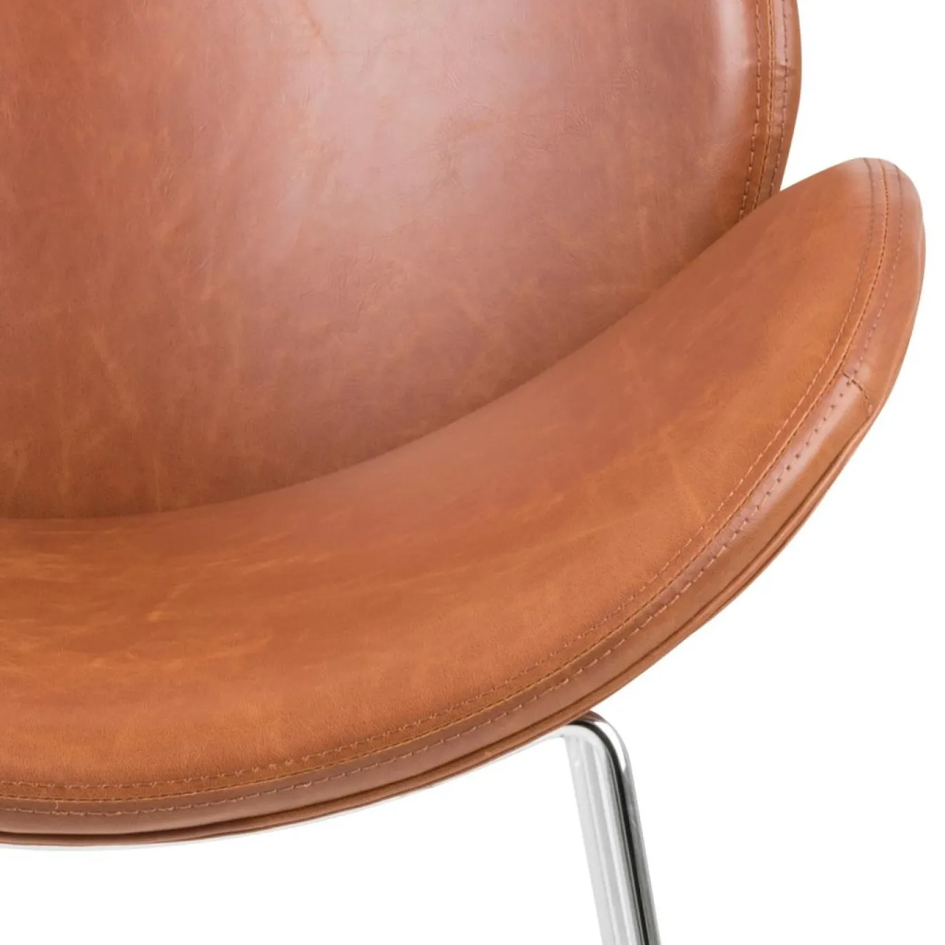 Fauteuil Bjorli Brandy Pu Vintage/Chrome - Giga Living
