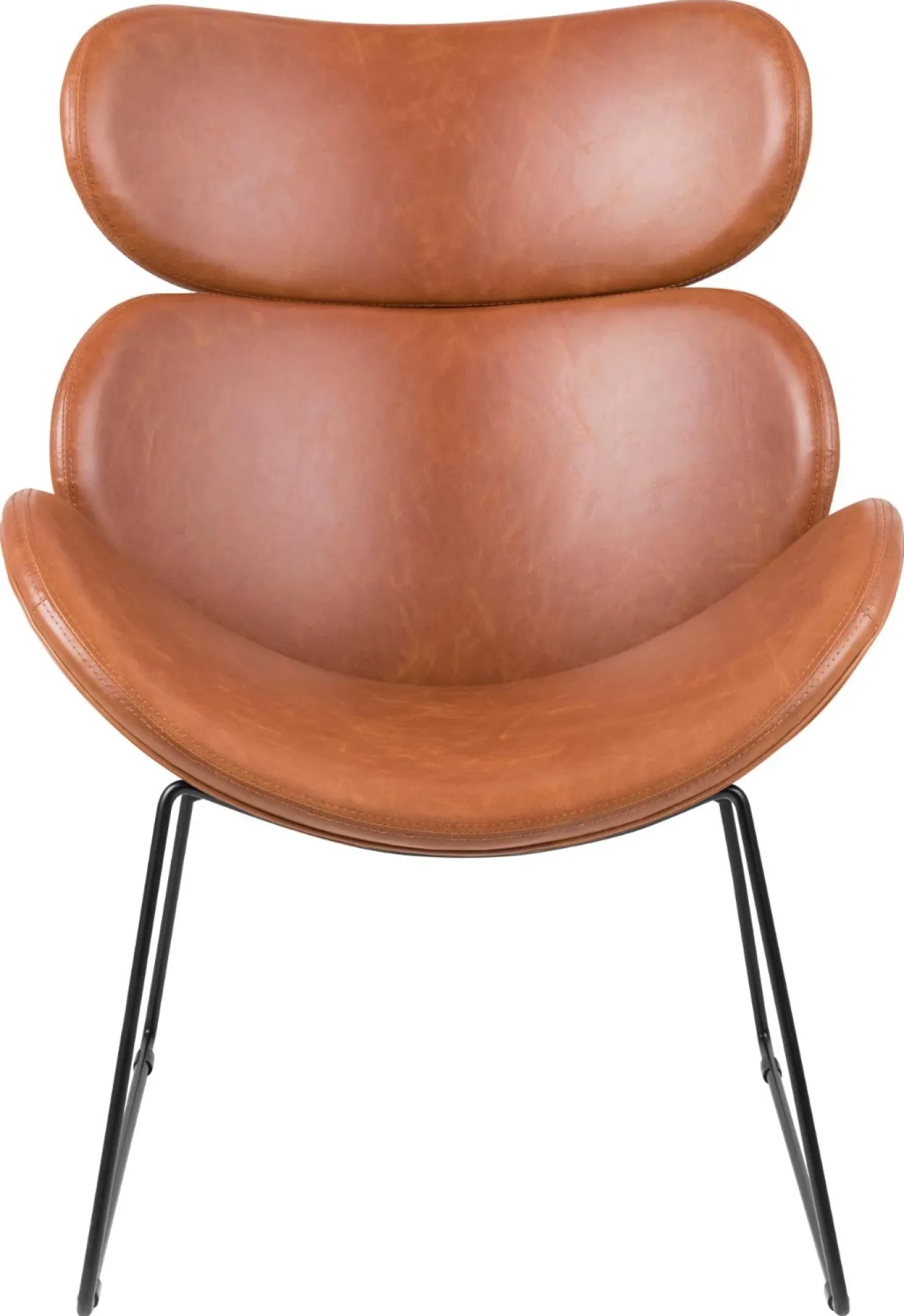 Fauteuil Bjorli Brandy Pu Vintage/Zwart - Giga Living