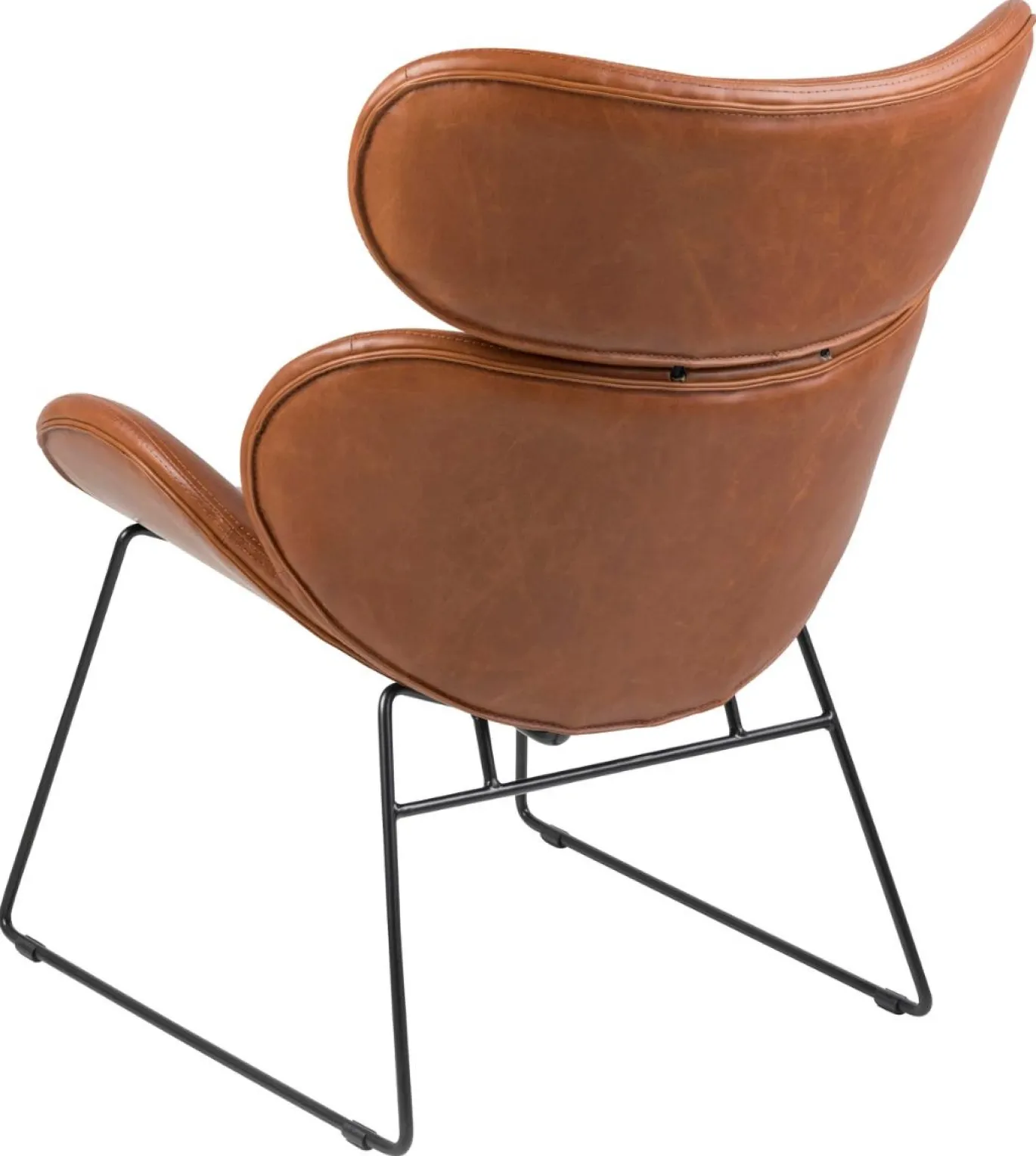 Fauteuil Bjorli Brandy Pu Vintage/Zwart - Giga Living