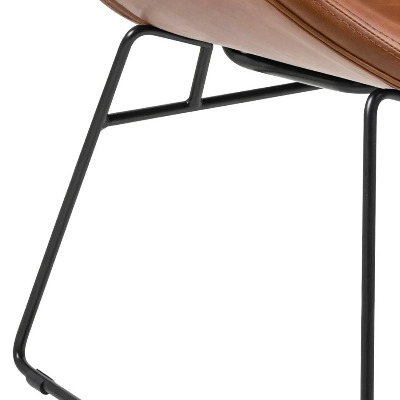 Fauteuil Bjorli Brandy Pu Vintage/Zwart - Giga Living