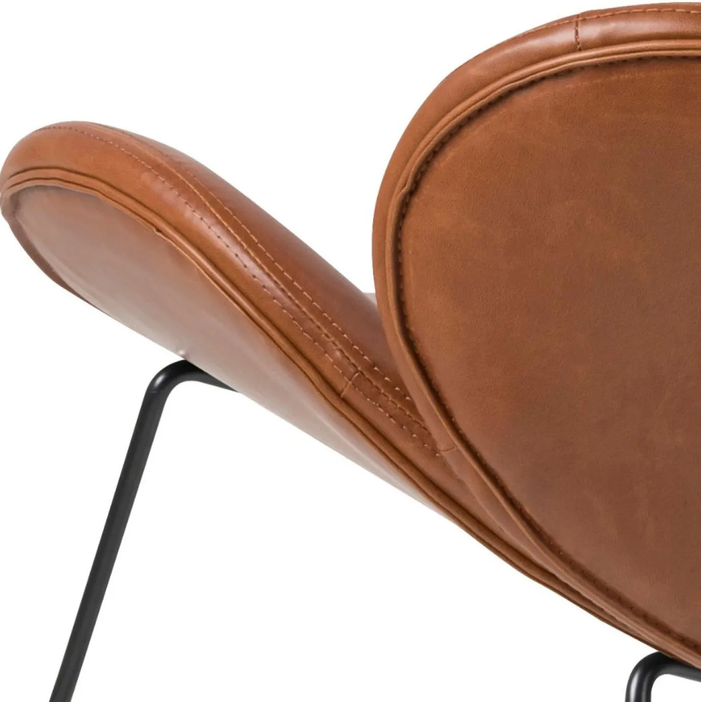 Fauteuil Bjorli Brandy Pu Vintage/Zwart - Giga Living