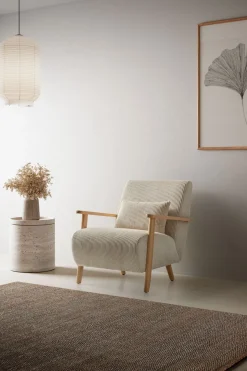 Fauteuil Bonnie Beige/eiken - Giga Meubel
