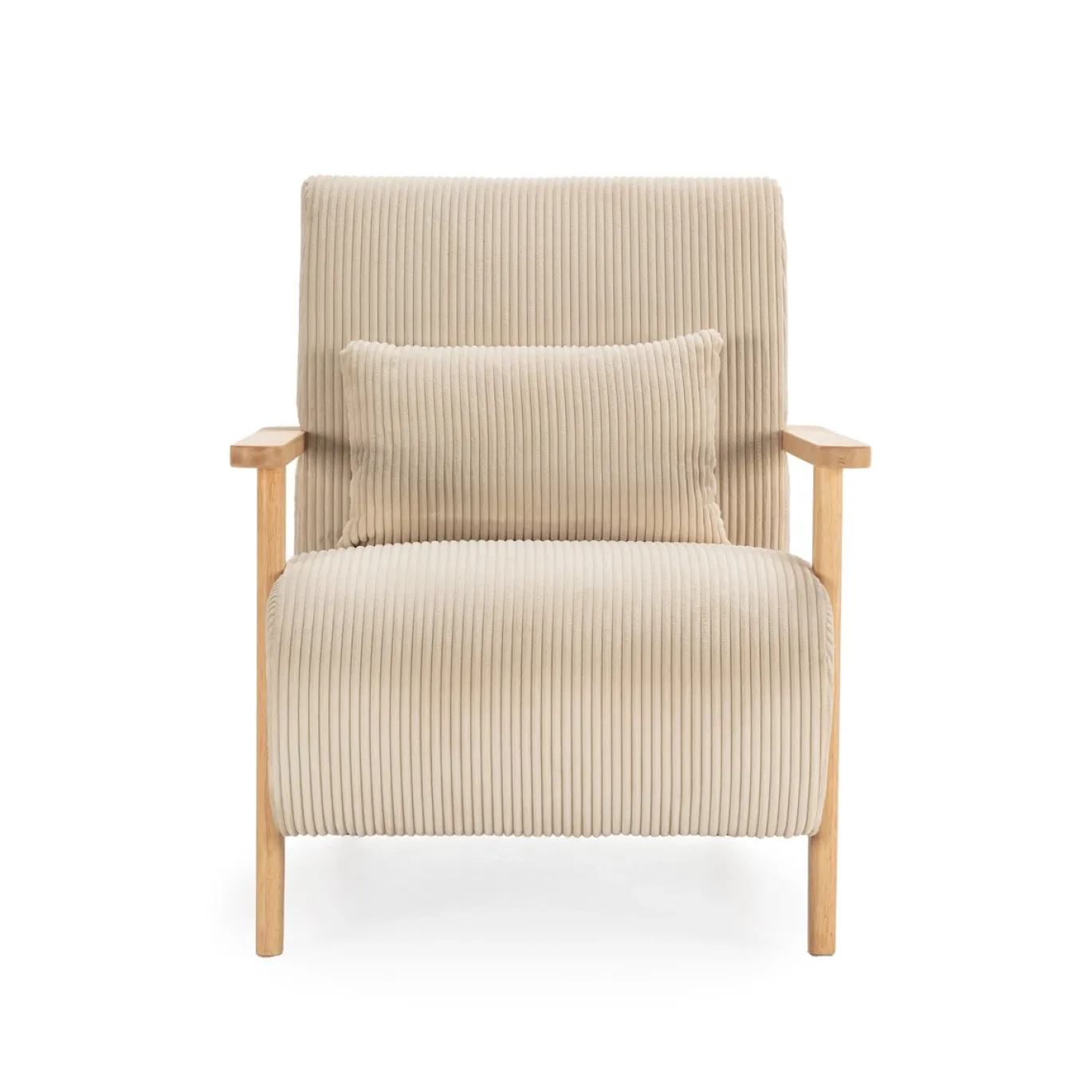 Fauteuil Bonnie Beige/eiken - Giga Meubel