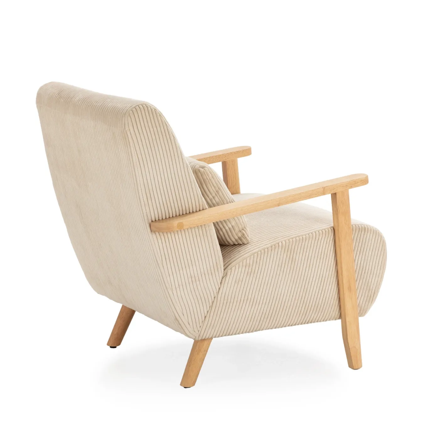 Fauteuil Bonnie Beige/eiken - Giga Meubel