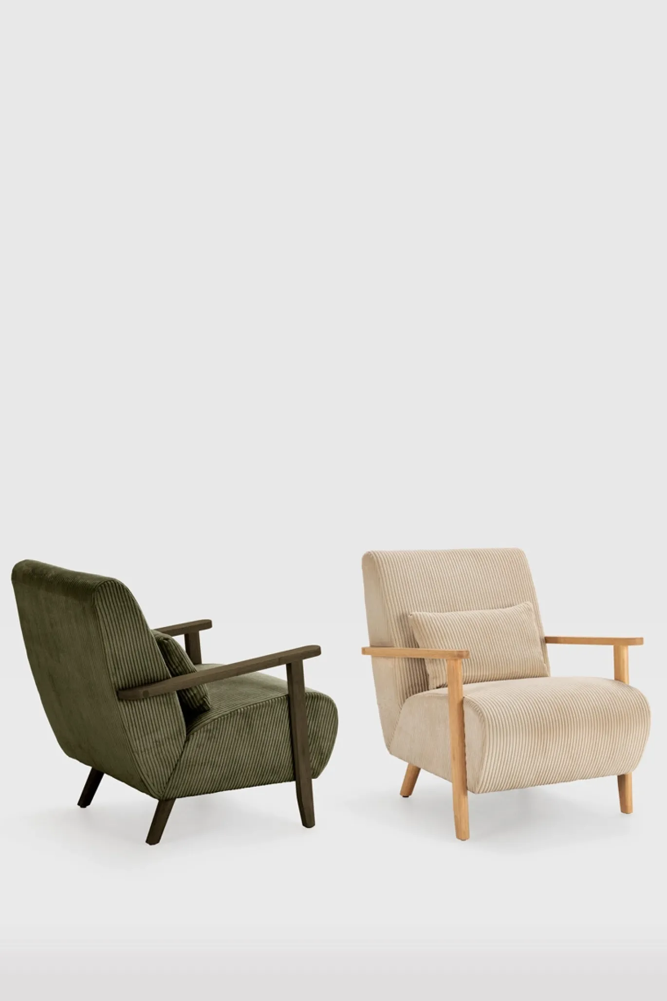 Fauteuil Bonnie Beige/eiken - Giga Meubel