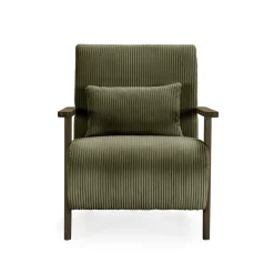 Fauteuil Bonnie Groen/Walnoot - Giga Meubel
