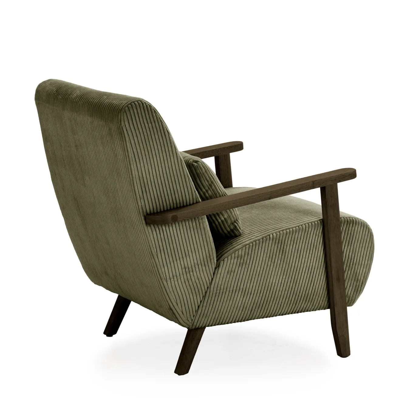 Fauteuil Bonnie Groen/Walnoot - Giga Meubel