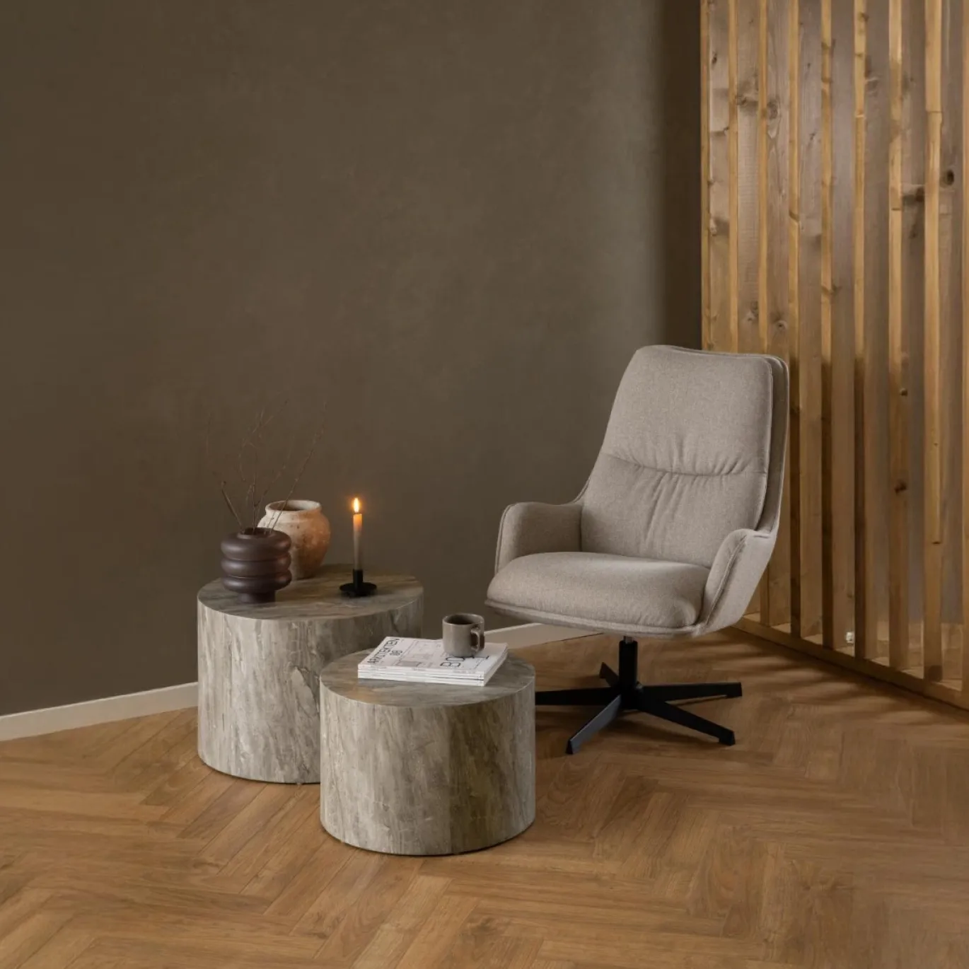 Fauteuil Borson Beige - Giga Living