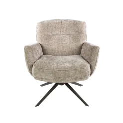 Fauteuil Forza Hoven Draaibaar Zand/Bruin - Giga Meubel