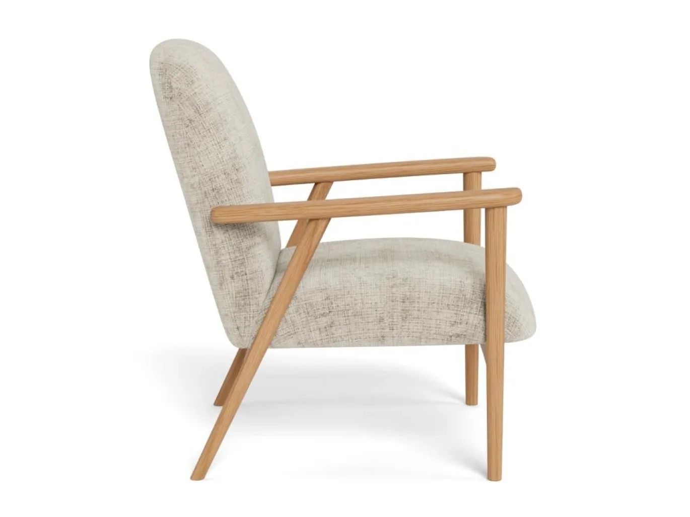 Fauteuil Fraser Met Armleuning Juto Beige 84cm - Giga Living