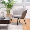 Fauteuil Gain Taupe Faux Leather - Giga Living