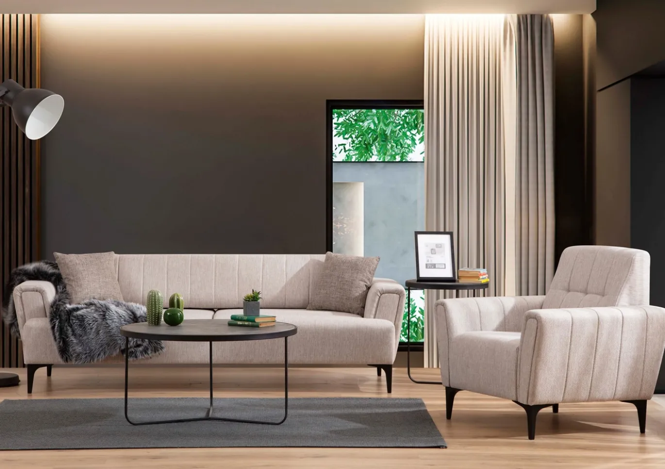 Fauteuil Hamlet Beige