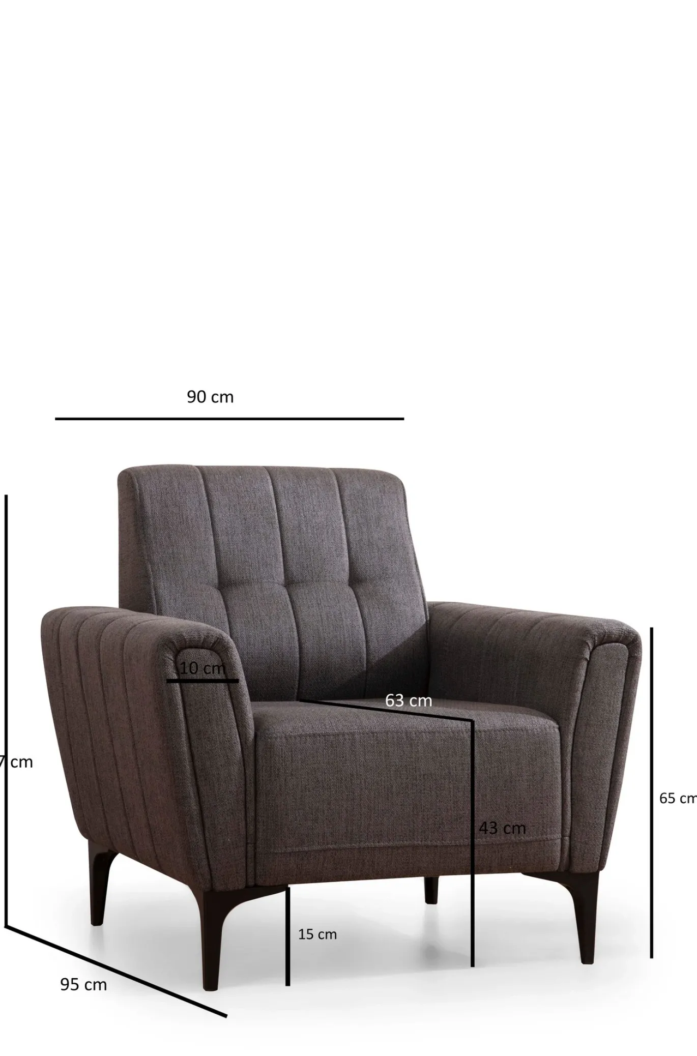 Fauteuil Hamlet Donkergrijs
