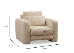Fauteuil Lily Beige