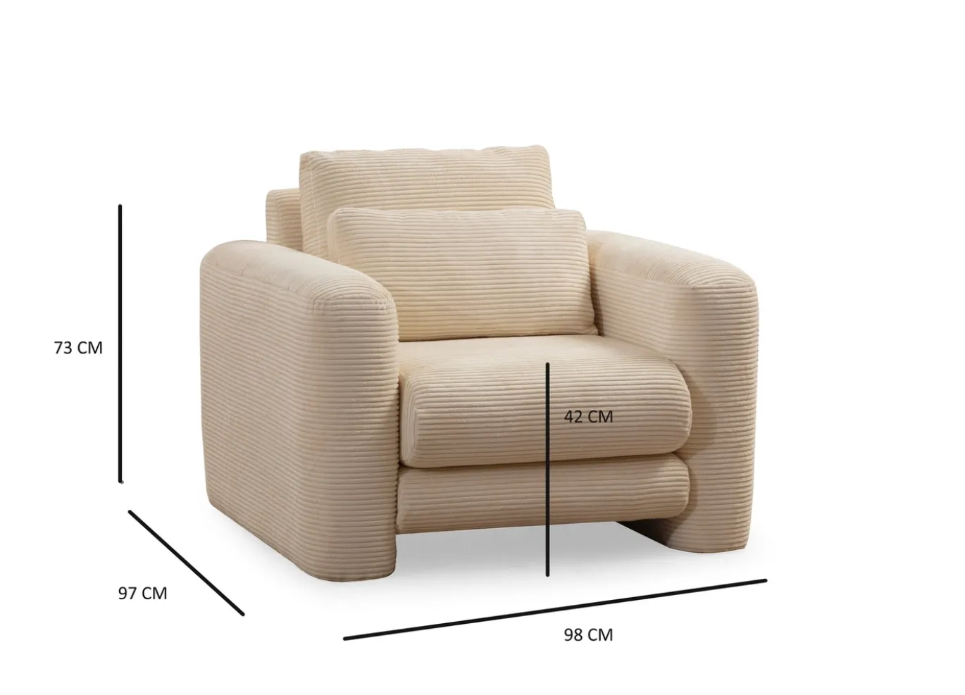 Fauteuil Lily Beige