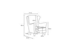 Fauteuil Lola Donkergrijs