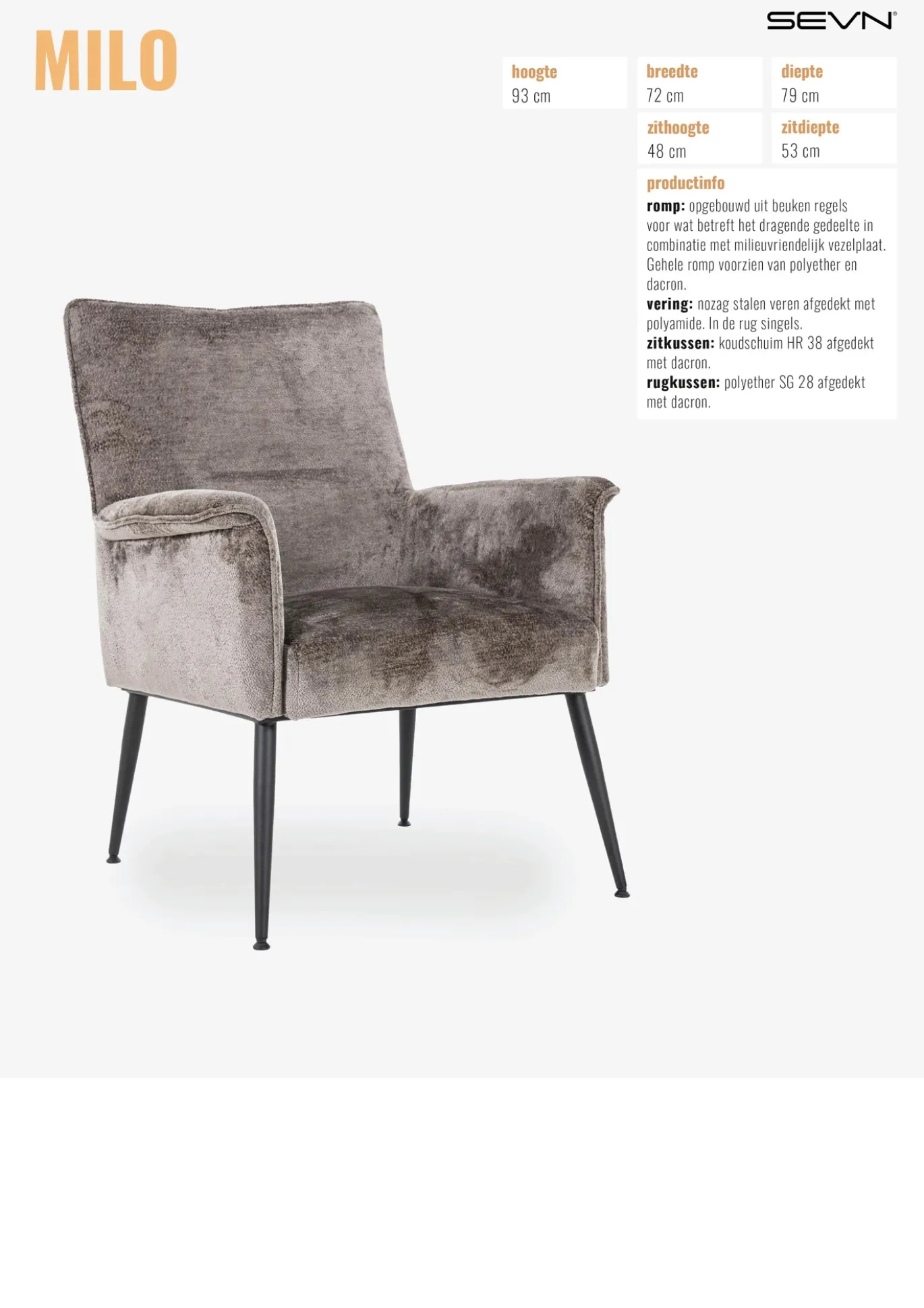 Fauteuil Milo Sorriso Ivoor