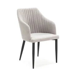 Fauteuil Nadi Lichtgrijs/zwart - Giga Meubel